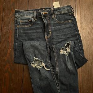 High rise skinny jeans